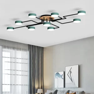 Plafonnier LED bois chêne épais design moderne nordique éclairage chaleureux salon chambre économie d’énergie luminaire élégant Plafonnier LED bois chêne épais design moderne nordique éclairage chaleureux salon chambre économie d’énergie luminaire élégant