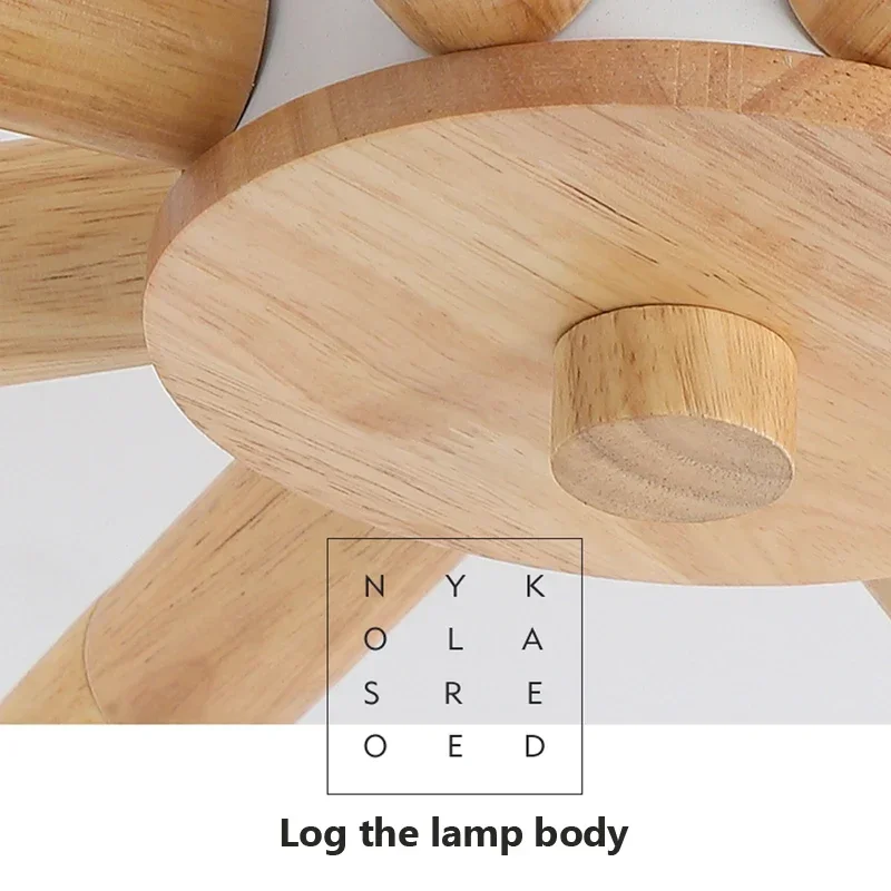 Plafonnier LED bois naturel design scandinave nordique moderne chambre salon éclairage chaleureux économique élégant
