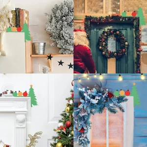 Décoration de porte en bois pour Noël guirlandes lumineuses design traditionnel style festif décoration d’angle école maison fenêtre mur Décoration de porte en bois pour Noël guirlandes lumineuses design traditionnel style festif décoration d’angle école maison fenêtre mur