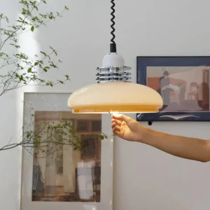 Suspension LED verre teinté design moderne rétro années 70 lumière chaleureuse salle à manger cuisine éclairage intérieur élégant suspension chrome Suspension LED verre teinté design moderne rétro années 70 lumière chaleureuse salle à manger cuisine éclairage intérieur élégant suspension chrome