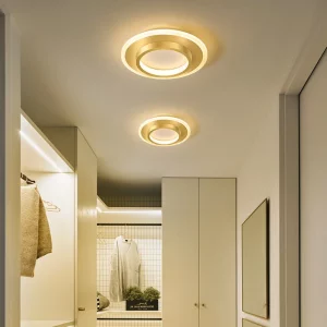 Plafonnier LED aluminium moderne design minimaliste lumière douce salle à manger salon chambre éclairage ambiant économique élégant