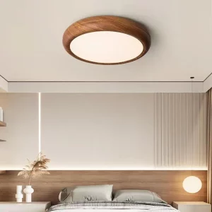 Plafonnier LED bois naturel design scandinave nordique moderne chambre salon éclairage chaleureux économique élégant Plafonnier LED bois naturel design scandinave nordique moderne chambre salon éclairage chaleureux économique élégant
