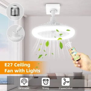 Plafonnier en bois ventilateur silencieux design moderne avec télécommande éclairage LED chambre salon éclairage économique élégant