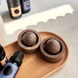 Diffuseur huiles essentielles bois naturel design minimaliste sphère décoration intérieure chambre salon bureau écologique élégant