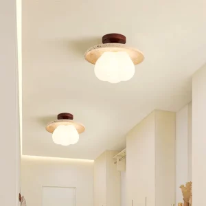 Plafonnier LED en verre opale et métal design moderne minimaliste pour couloir entrée éclairage doux et uniforme Plafonnier LED en verre opale et métal design moderne minimaliste pour couloir entrée éclairage doux et uniforme