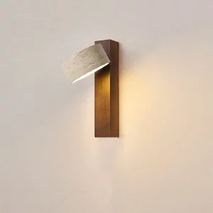 Applique murale bois pierre design moderne minimaliste LED éclairage chaleureux salon chambre couloir élégance naturelle durable
