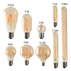 Ampoules LED vintage verre ambré style rétro filaments Edison éclairage décoration salon chambre économie d’énergie élégance chaleureuse Ampoules LED vintage verre ambré style rétro filaments Edison éclairage décoration salon chambre économie d’énergie élégance chaleureuse