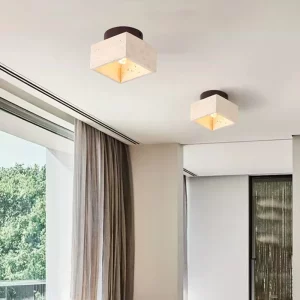 Plafonnier LED en béton design industriel moderne éclairage directionnel salon cuisine chambre élégant économique