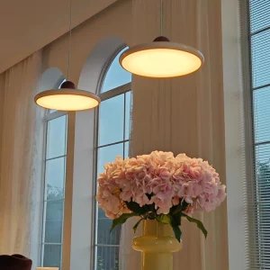 Suspension LED design moderne minimaliste métal noir lumière douce salon salle à manger chambre cuisine éclairage élégant économique