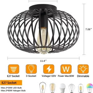 Plafonnier métal noir design industriel moderne lumière ample chambre salon cuisine éclairage décoratif élégant Plafonnier métal noir design industriel moderne lumière ample chambre salon cuisine éclairage décoratif élégant