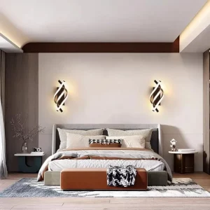 Applique murale moderne design spiral LED éclairage chaleureux chambre salon hall intérieur