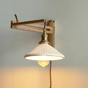 Lampe murale bois massif design vintage industrielle abat-jour métal lumière chaude chambre salon éclairage décoratif Lampe murale bois massif design vintage industrielle abat-jour métal lumière chaude chambre salon éclairage décoratif