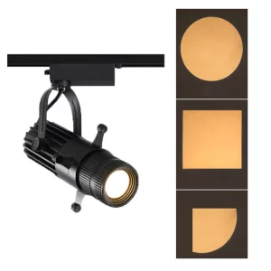 Projecteur LED sur rail métal design industriel moderne éclairage directionnel bar restaurant magasin commercial économie d’énergie certification CCC ROHS