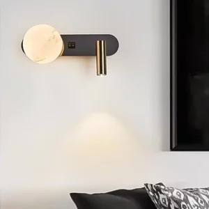Applique murale nordique moderne noir et blanc minimaliste salon chambre lumière décorative luxe élégance naturelle