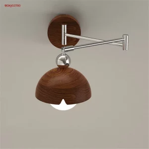 Applique murale LED en bois et métal design moderne industriel lumière chaleureuse éclairage salon chambre bureau loft nordique déco Applique murale LED en bois et métal design moderne industriel lumière chaleureuse éclairage salon chambre bureau loft nordique déco
