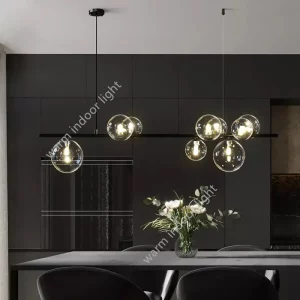 Lustre suspendu en verre transparent design nordique luminaire moderne salle à manger cuisine chambre éclairage chaleureux élégant économique Lustre suspendu en verre transparent design nordique luminaire moderne salle à manger cuisine chambre éclairage chaleureux élégant économique