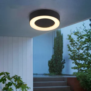 Plafonnier LED aluminium design moderne minimaliste extérieur IP65 jardin cour éclairage uniforme économique durable élégant
