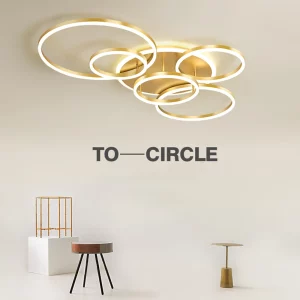 Plafonnier LED acrylique moderne design circulaire doré éclairage salon chambre cuisine salle à manger élégant économique Plafonnier LED acrylique moderne design circulaire doré éclairage salon chambre cuisine salle à manger élégant économique