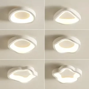 Plafonnier LED design nordique moderne en acrylique et métal lumière douce chaleureuse pour salon chambre cuisine bureau