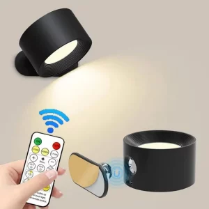 Applique murale LED moderne avec télécommande design épuré éclairage chaleureux USB pour chambre salon bureau économie d’énergie élégance Applique murale LED moderne avec télécommande design épuré éclairage chaleureux USB pour chambre salon bureau économie d’énergie élégance