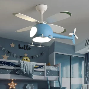 Plafonnier ventilateur hélicoptère design enfant luminaire chambre fille garçon éclairage LED bleu rose moderne ventilation décoratif Plafonnier ventilateur hélicoptère design enfant luminaire chambre fille garçon éclairage LED bleu rose moderne ventilation décoratif