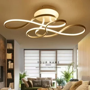 Plafonnier LED design moderne aluminium doré luminaire décoratif salon chambre couloir salle à manger éclairage chaleureux économique élégant Plafonnier LED design moderne aluminium doré luminaire décoratif salon chambre couloir salle à manger éclairage chaleureux économique élégant