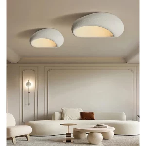 Plafonnier moderne design organique形式円形 Nordic lumière chaleureuse salon chambre éclairage minimaliste