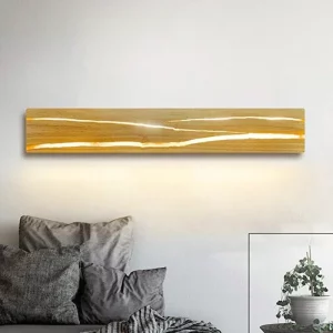 Applique murale LED bois naturel design scandinave nordique moderne chambre salon éclairage chaleureux économique élégant Applique murale LED bois naturel design scandinave nordique moderne chambre salon éclairage chaleureux économique élégant