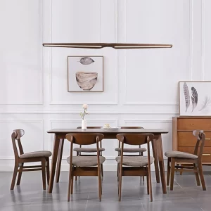 Suspension bois LED design scandinave moderne éclairage salle à manger salon épuré élégant économique