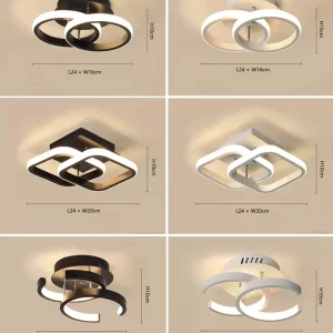 Plafonnier moderne LED en métal et acrylique design épuré pour salon chambre éclairage ambiant intelligent et économique Plafonnier moderne LED en métal et acrylique design épuré pour salon chambre éclairage ambiant intelligent et économique