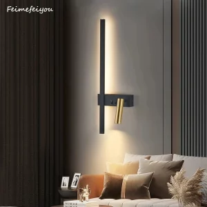 Applique murale LED métal design moderne nordique lumière douce chambre salon élégance économique durabilité Applique murale LED métal design moderne nordique lumière douce chambre salon élégance économique durabilité