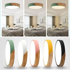 Plafonnier LED bois naturel design scandinave nordique moderne chambre salon éclairage chaleureux économique élégant Plafonnier LED bois naturel design scandinave nordique moderne chambre salon éclairage chaleureux économique élégant