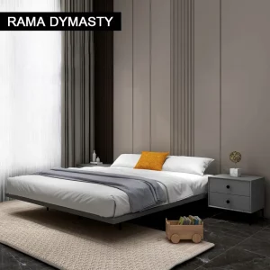 Lit suspendu bois massif design moderne minimaliste chambre appartement hôtel élégance naturelle économique confortable