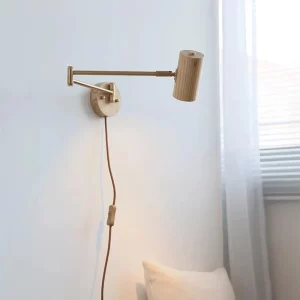 Applique murale en bois naturel LED design scandinave nordique moderne chambre salon éclairage chaleureux économique élégant Applique murale en bois naturel LED design scandinave nordique moderne chambre salon éclairage chaleureux économique élégant