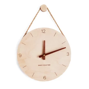 Horloge murale bois nordique design scandinave minimaliste chambre salon decoration élégante en bois massif épuré enjoy your time Horloge murale bois nordique design scandinave minimaliste chambre salon decoration élégante en bois massif épuré enjoy your time