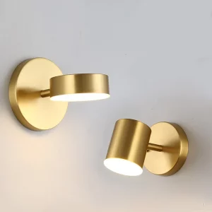 Applique murale moderne design nordique en métal doré lumière LED élégante éclairage intérieur
