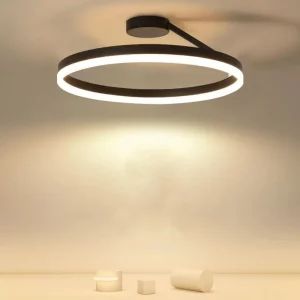 Suspension métal design moderne minimaliste lumière LED éclairage chaleureux pour salon salle à manger cuisine chambre éclairage contemporain élégant Suspension métal design moderne minimaliste lumière LED éclairage chaleureux pour salon salle à manger cuisine chambre éclairage contemporain élégant