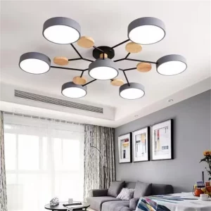 Plafonnier LED bois naturel design scandinave nordique moderne chambre salon éclairage chaleureux économique élégant Plafonnier LED bois naturel design scandinave nordique moderne chambre salon éclairage chaleureux économique élégant