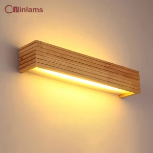 Lampe murale LED en bois naturel design nordique moderne pour chambre salon éclairage chaleureux économique élégant Lampe murale LED en bois naturel design nordique moderne pour chambre salon éclairage chaleureux économique élégant