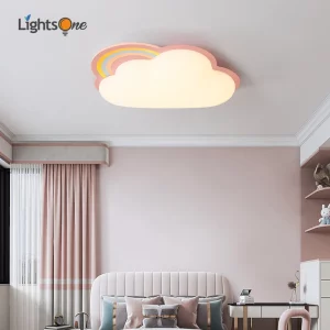 Plafonnier nuage arc-en-ciel design moderne ludique chambre enfant lumière décorative intérieure éclairage apaisant idéal enfant fille garçon