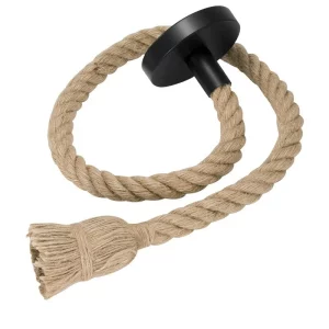 Plafonnier suspension corde jute style industriel rustique lumière chaleureuse salon chambre loft décoration naturelle élégante Plafonnier suspension corde jute style industriel rustique lumière chaleureuse salon chambre loft décoration naturelle élégante
