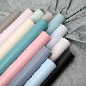 Papier peint auto-adhésif mat couleur unie  autocollants muraux DIY  film vinyle pour meubles  décoration chambre à coucher  salle de bains  cuisine  salon