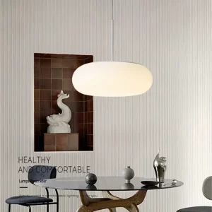 Suspension LED moderne design minimaliste verre blanc salle à manger salon éclairage uniforme lumière douce style nordique scandinave économie d’énergie élégance Suspension LED moderne design minimaliste verre blanc salle à manger salon éclairage uniforme lumière douce style nordique scandinave économie d’énergie élégance