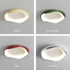 Plafonnier moderne design organique LED coloré chrome jaune vert rouge éclairage ambiant chambre salon hall d’entrée cuisine luminaire Aurora Realm Plafonnier moderne design organique LED coloré chrome jaune vert rouge éclairage ambiant chambre salon hall d’entrée cuisine luminaire Aurora Realm