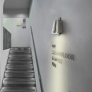 Applique murale extérieure industrielle moderne aluminium LED éclairage entrée logo magasin