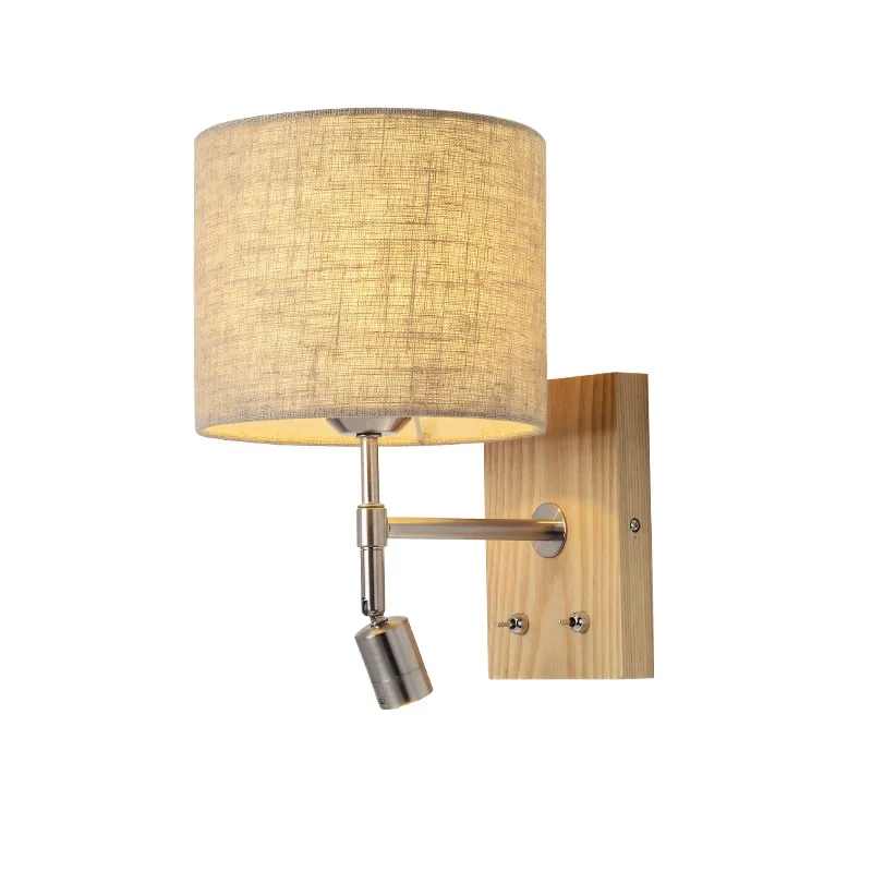 Applique murale LED bois naturel design nordique moderne chambre salon éclairage chaleureux économique élégant