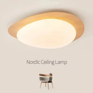 Plafonnier bois naturel design nordique moderne luminaire éclairage chaleureux pour salon chambre bureau Plafonnier bois naturel design nordique moderne luminaire éclairage chaleureux pour salon chambre bureau