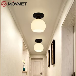 Plafonnier LED verre opale métal design moderne minimaliste lumière douce chambre salon couloir bureau escalier éclairage intérieur élégant