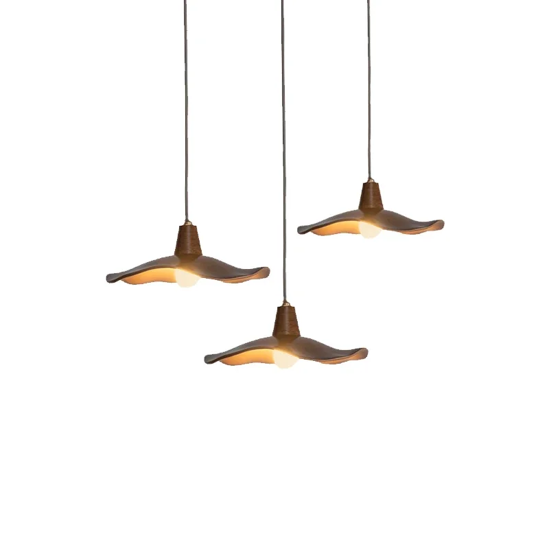 Suspension bois naturel design nordique moderne éclairage chaleureux salon cuisine chambre bureau décor