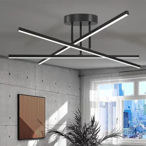 Plafonnier moderne minimaliste design industriel salle à manger salon éclairage LED lumière douce élégance intemporelle